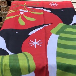 Stouffer Penguin Christmas Garden House Flag 27x38